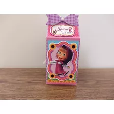 Caixinha Milk Masha E O Urso 3d Personalizada 10 Unid