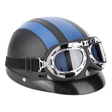 Casco De Motocicleta Hombres Mujeres Parasol Con Gafas Rh-a0