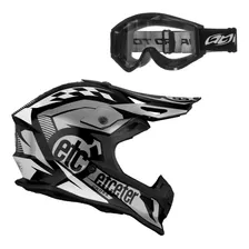 Capacete Etceter Fast Cross Trilha Motocross + Óculos 788