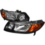 Honda Civic 2001 2003 Par Faros Fondo Negro 2002 01 02 03