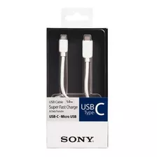 Cable Usb C - Micro Usb 1 Mt Sony Original Carga Rápida