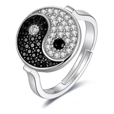 Jewelrypalace Ying Yang Taichi Anillos Ajustables Abiertos C