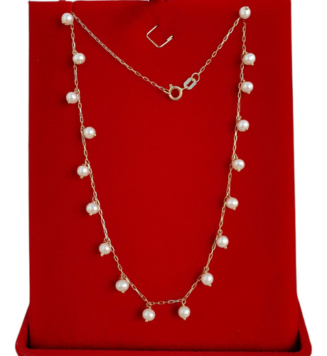 Colar Cartier Com Pérolas De Ouro 18k 750 Amarelo