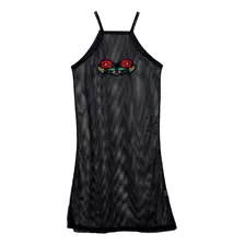 Vestido Red Rose Negro Gothic Dark Rock Punk Aesthetic