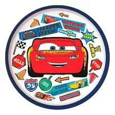 Plato Playo Infantil Escolar Bicolor Antideslizante Premium Color Cars Cars