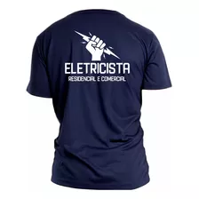 Camisa Camiseta Manga Curta Eletricista Trabalho Uniforme