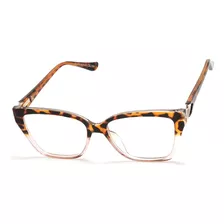 Óculos Armação Feminino Gatinho Com Lentes Sem Grau Ab-6823 