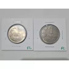 2 Moedas De 1 Cruzeiro 1977 E 1978 ( Baixa Tiragem) Soberba 