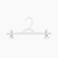 Cabides Branco Modelo Saia Calça + Presilhas - 25 Unidades