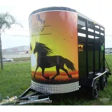 Projeto Construção Carretinha Reboque Transporte 2 Cavalos