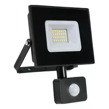 Foco Proyector De Área Smd Street Con Sensor 30w Luz Fría Color De La Carcasa Negro