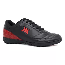 Zapatilla De Futbol Para Hombre Kaida Cu23-7028 Negro Rojo