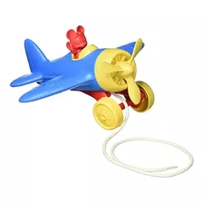 Green Toys Mickey Mouse Airplane Pull Toy- Tg