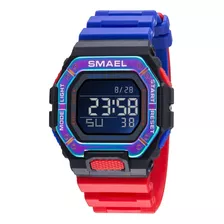 Reloj De Pulsera Cuadrado Militar Impermeable Digital Smael