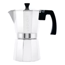 Cafetera Italiana Moka Grosche Milano 6 Tazas Plata