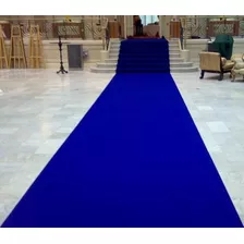 Passadeira Carpete Azul Royal Casamento, Festas 7 Metros