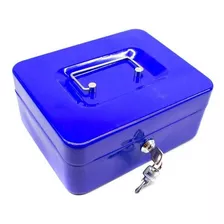 Caja Metalica De Seguridad 20x16x9cm Rc1750 Color Azul