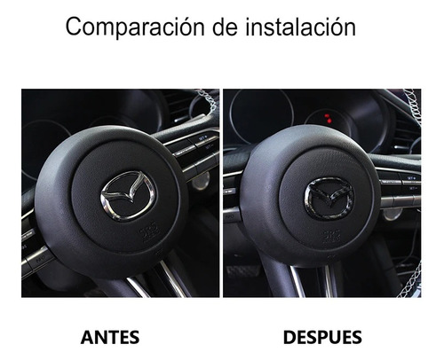 Cubierta Emblema Central Para Volante Mazda 3 Cx3 Cx5 Cx9 Foto 2