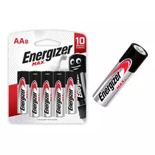 08 Pilhas Palito Aa Max Alcalina Energizer 1 Cartela