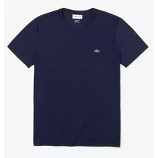 Camiseta Tshirt Lacoste Gola V Jersei Pima Th6710 - Original