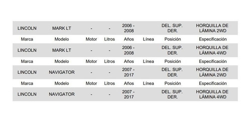 Horquilla Del Sup Der Ford Expedition 2007 - 2017 4x4 Foto 3