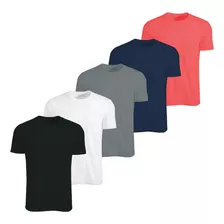 5 Camisas Masculina Camisetas Básica Slim Não Amassa Atacado