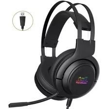 Auricular Gamer Viewsonic Va300b Microfono Rgb Led 50mm Usb