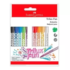 Boligrafos Pasta 10 Colores Faber Castell Trilux Fun 