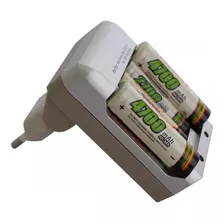 Cargador De Pilas Con 2 Aaa Y 2 Aa Reargables 4700mah