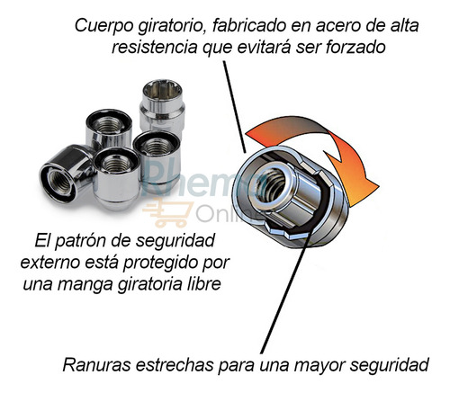 Tuercas De Seguridad Nissan Pickup D21 D22 D23 Todos Modelos Foto 4