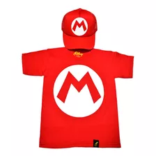 Playera Mario Bros Combo Con Gorra Luigi, Peach Killroy