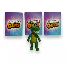 Figura Skin T-rex Stumble Guys 7 Cm + 3 Tarjetas Al Azar