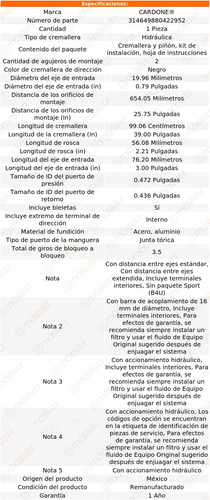 (1) Cremallera Direccin Hidrulica Envoy Xl 02/06 Reman Foto 5