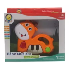 Brinquedo Musical Piano Girafa Luz Som Divertido Infantil