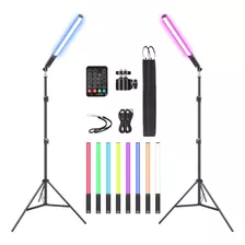 Luxceo - Paquete De 2 Varitas De Luz Led Rgb Para Video, Kit