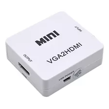 Adaptador Conversor Vga A Hdmi 1080p + Cables + Envío Gratis