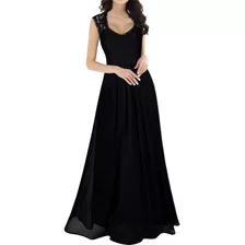Vestido Miusol Mujer Elegante Casual Fiesta Boda Negro