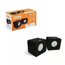 Caixa De Som Oex Speaker Cube Usb Sk102 - Preto