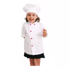 Kit Dolma Chef Infantil Menina E Chapéu Infantil.