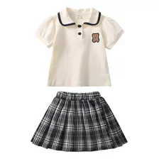 Conjunto Infantil Pra Menina Roupas Casuais Da Moda De Verão