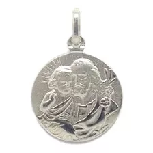 Medalla San José - Plata 925 - Grabado Sin Cargo - 20mm