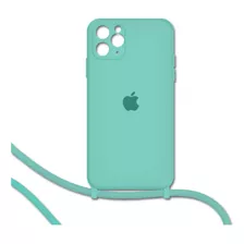 Funda Silicona Para iPhone 11 Pro Max Con Correa 