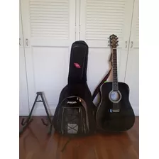 Guitarra Electroacústica, Más Funda, Atril Y Capo Excelentes