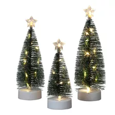 Mini Árbol De Navidad Con Luces Para Decoración Navideña