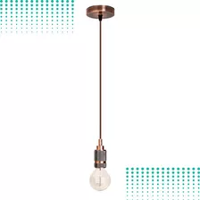 Pendente Luxo Soquete E27 Alumínio Detalhado Bronze Vermelho 110v/220v