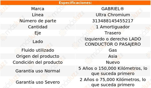 1 Amortiguador Gas Conductor O Pasajero Tra Hr-v 16/19 Foto 2