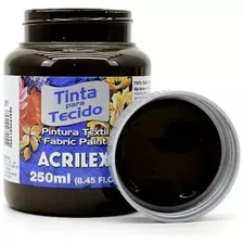 Tinta Para Tecido Acrilex Fosca 250ml - 520 Preto