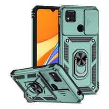 Funda Para Xiaomi Redmi 10a Holder Protector Camara Verde