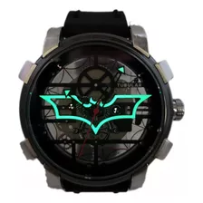 Reloj De Batman Hombre Luminiscente Tubular Skeleton!!