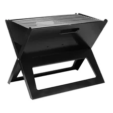 Mini Asador Tipo Maletin Portatil Parrilla Aire Libre Color Negro